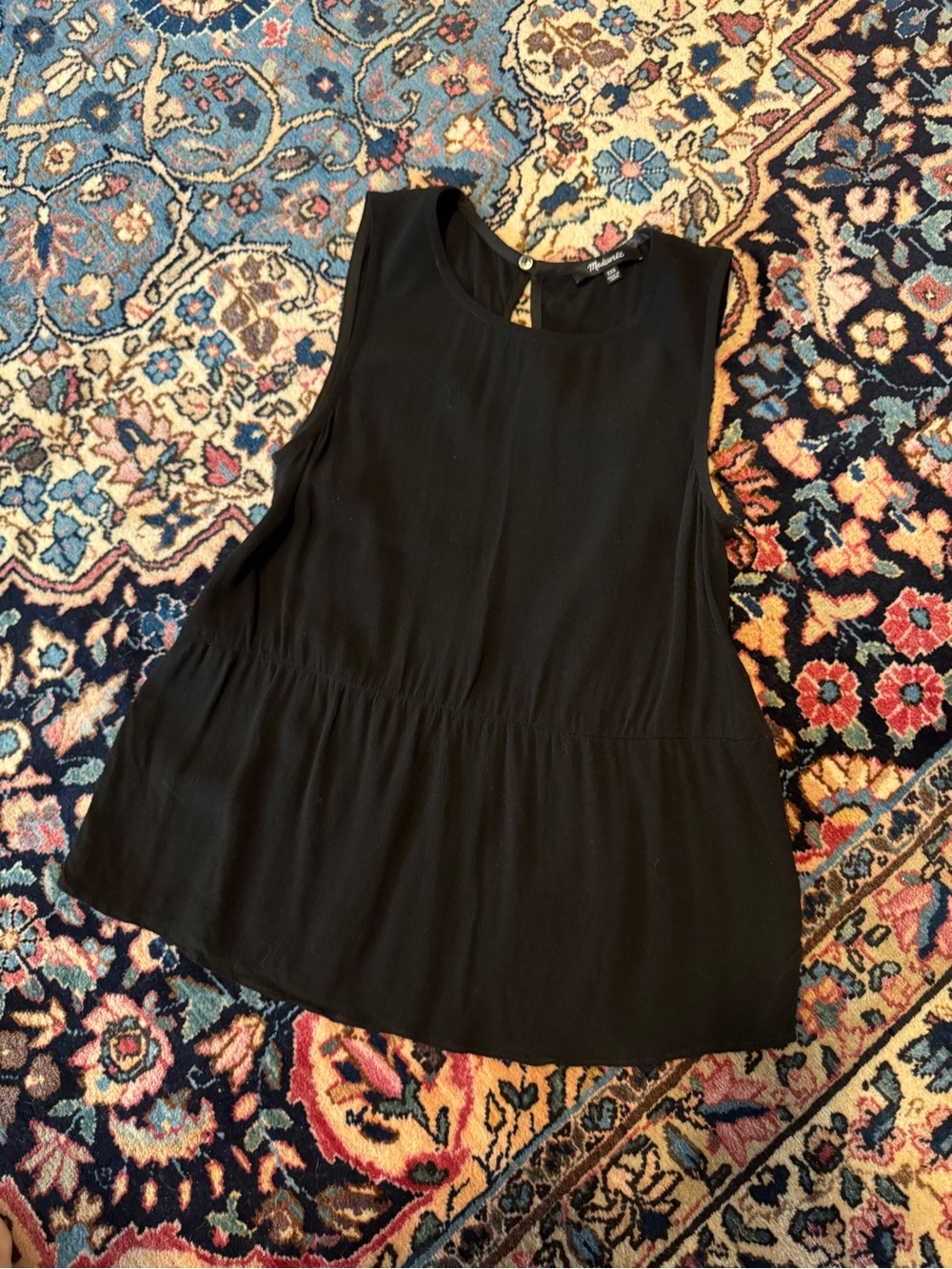 Black Sleeveless Peplum Blouse - Madewell